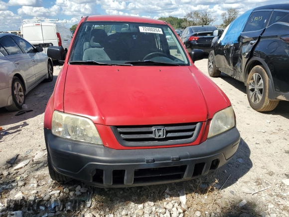 1998 Honda CR-V LX with VIN JHLRD2841WC013087, listed as a Copart auction lot 72480264 with 181,577 mi miles and Salvage Title. Bid and sale history available at carsss.com. Image 5.