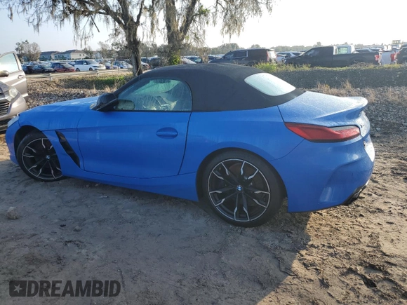 2021 BMW Z4 sDriveM40i with VIN WBAHF9C07MWX29534, listed as a Copart auction lot 73857274 with 0 mi miles and Salvage Title. Bid and sale history available at carsss.com. Image 2.
