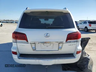 2015 Lexus LX 570 with VIN JTJHY7AX7F4167891, listed as a Copart auction lot 48007665 with Not Provided miles and Salvage Title. Bid and sale history available at DreamBid. Image 6.