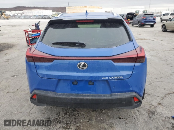 2025 Lexus UX with VIN JTHUCJDH7S2004454, listed as a Copart auction lot 84698594 with 9,684 mi miles and Salvage Title. Bid and sale history available at carsss.com. Image 6.