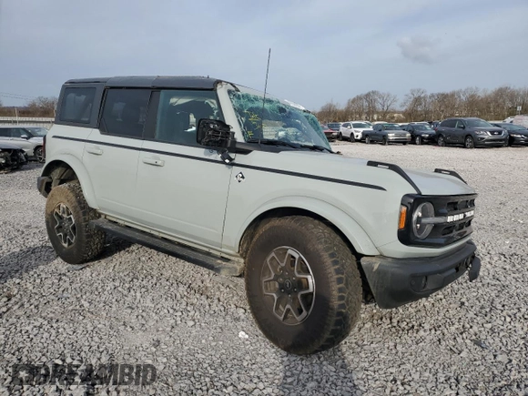 2021 Ford Bronco z VIN 1FMEE5BP2MLA72638, wystawiony jako Copart lot #47970155 z przebiegiem 58 250 mil mil oraz Szkoda całkowita • Salvage title. Historia ofert i sprzedaży dostępna na DreamBid. Obrazek 4.