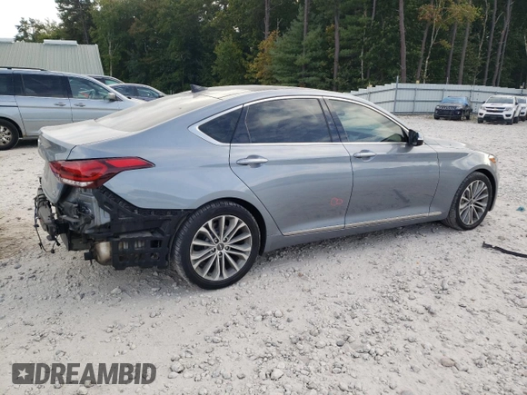 2017 Genesis G80 3.8L with VIN KMHGN4JE0HU191405, listed as a Copart auction lot 72058054 with 130,027 mi miles and Salvage Title. Bid and sale history available at carsss.com. Image 3.