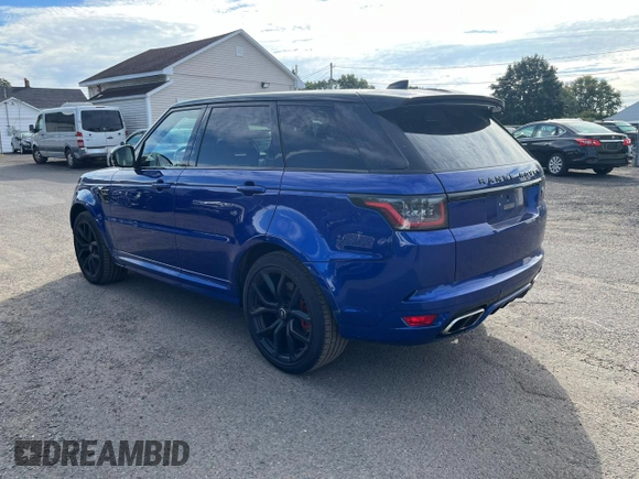 2018 Land Rover Range Rover Sport SVR with VIN SALWZ2SEXJA191225, listed as a Copart auction lot 74400604 with 100,751 mi miles and Clean Title. Bid and sale history available at carsss.com. Image 2.