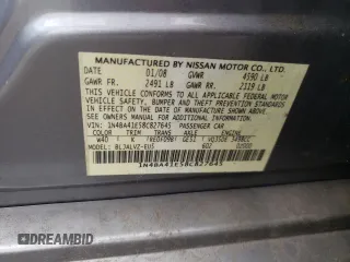 2008 Nissan Maxima 3.5 SE with VIN 1N4BA41E58C827645, listed as a Copart auction lot 74666844 with 146,742 mi miles and Salvage Title. Bid and sale history available at carsss.com. Image 14.