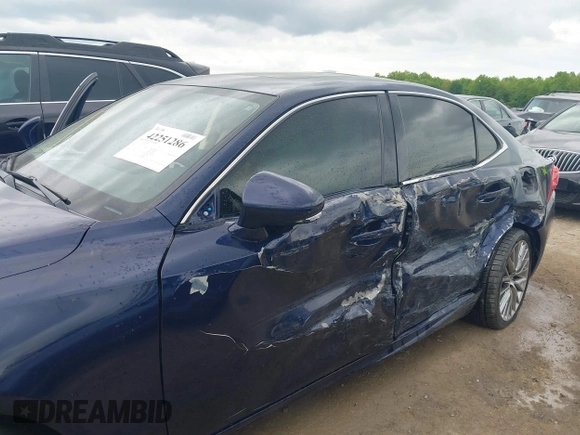 2015 Lexus IS 250 with VIN JTHCF1D20F5023138, listed as a IAAI auction lot 42251286 with 106,145 mi miles and . Bid and sale history available at DreamBid. Image 6.