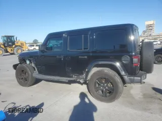 2021 Jeep Wrangler Unlimited Sahara Altitude with VIN 1C4HJXEN3MW659058, listed as a Copart auction lot 48786955 with 88,618 mi miles and Salvage title. Bid and sale history available at DreamBid. Image 2.