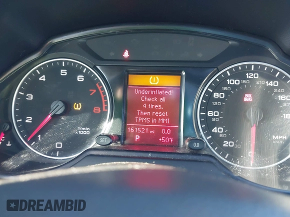 2011 Audi Q5 with VIN WA1CFBFPXBA119404, listed as a IAAI auction lot 41720415 with 161,521 mi miles and . Bid and sale history available at DreamBid. Image 7.