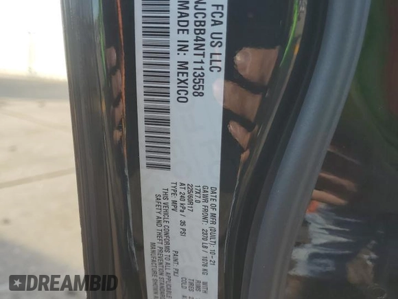 2022 Jeep Compass Latitude with VIN 3C4NJCBB4NT113558, listed as a Copart auction lot 79812584 with 39,636 mi miles and Salvage Title. Bid and sale history available at carsss.com. Image 14.