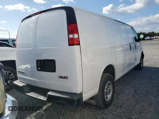 2023 GMC Savana Cargo Van with VIN 1GTW7BFP5P1106258, listed as a Copart auction lot 84307974 with 34,638 mi miles and Non Repairable. Bid and sale history available at carsss.com. Image 3.
