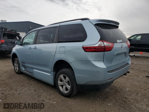 2017 Toyota Sienna LE Auto Access Seat with VIN 5TDKZ3DC6HS772323, listed as a Copart auction lot 45674485 with 50,613 mi miles and Salvage Title. Bid and sale history available at carsss.com. Image 2.