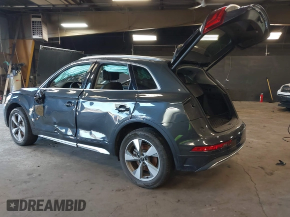 2023 Audi Q5 Premium with VIN WA1ABAFY7P2053949, listed as a IAAI auction lot 41657681 with 18,414 mi miles and . Bid and sale history available at DreamBid. Image 3.