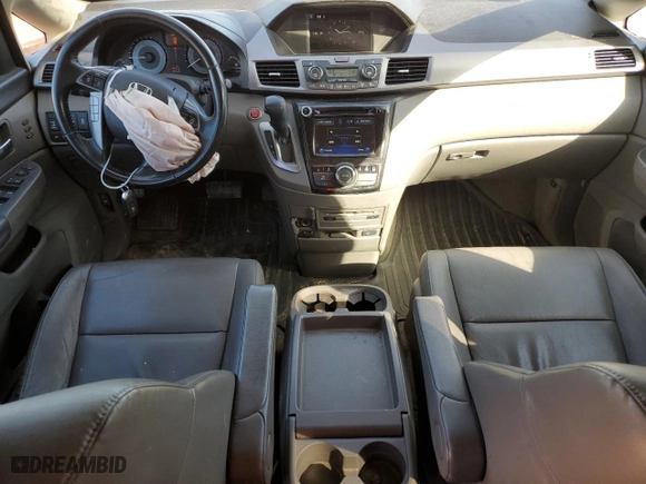 2015 Honda Odyssey Touring Elite with VIN 5FNRL5H92FB097968, listed as a Copart auction lot 46144215 with 0 mi miles and Salvage Title. Bid and sale history available at carsss.com. Image 8.