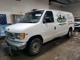 2001 Ford Econoline Cargo with VIN 1FTRE14W21HB54158, listed as a Copart auction lot 46223675 with 222,578 mi miles and Salvage Title. Bid and sale history available at carsss.com. Image 1.