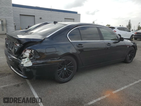 2003 BMW 7 Series 745Li with VIN WBAGN63403DR10940, listed as a Copart auction lot 54620465 with 184,535 mi miles and Salvage Title. Bid and sale history available at carsss.com. Image 3.