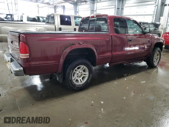 2001 Dodge Dakota Sport with VIN 1B7GG22N31S267864, listed as a Copart auction lot 45708245 with 107,522 mi miles and Salvage Title. Bid and sale history available at carsss.com. Image 3.