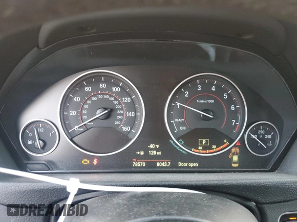 2015 BMW 3 Series 335i xDrive with VIN WBA3B9G52FNR94138, listed as a Copart auction lot 87391694 with 78,570 mi miles and Salvage Title. Bid and sale history available at DreamBid. Image 9.