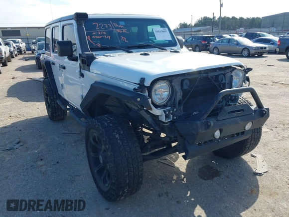 2018 Jeep Wrangler Unlimited Sport S с VIN 1C4HJXDG0JW205803, выставлен на аукционе IAAI как лот 41615097 с пробегом Не указан миль и . История ставок и продаж доступна на DreamBid. Изображение 1.