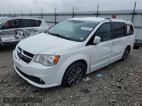 2017 Dodge Grand Caravan SXT with VIN 2C4RDGCG4HR863320, listed as a Copart auction lot 45741594 with 156,137 mi miles and Salvage Title. Bid and sale history available at DreamBid. Image 1.