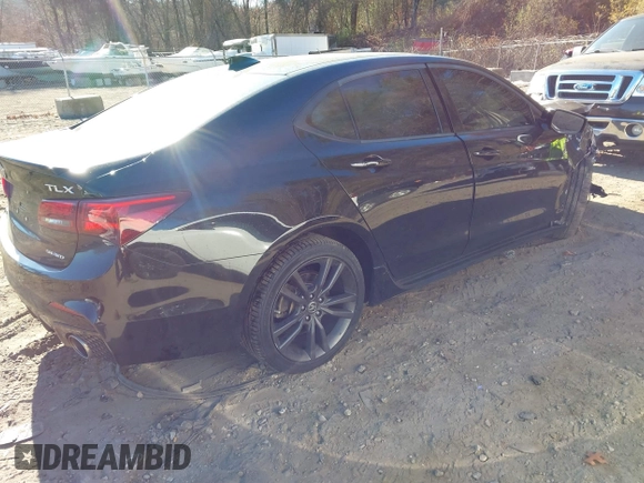 2018 Acura TLX w/A-SPEC Pkg with VIN 19UUB3F60JA004295, listed as a IAAI auction lot 40900343 with 48,264 mi miles. Bid and sale history available at carsss.com. Image 4.