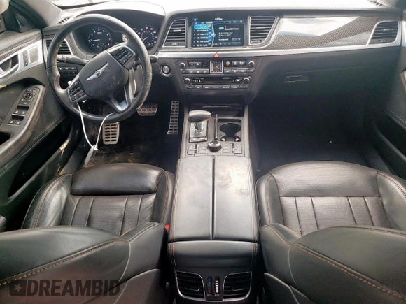 2018 Genesis G80 Sport with VIN KMHGN4JB0JU255874, listed as a Copart auction lot 54160365 with 97,440 mi miles and Salvage title. Bid and sale history available at DreamBid. Image 8.