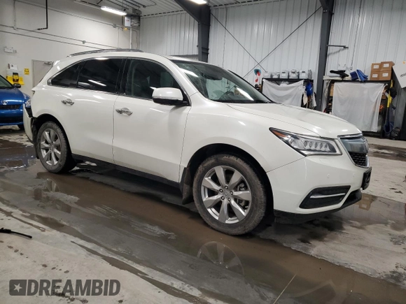 2015 Acura MDX Advance/Entertainment Pkg with VIN 5FRYD4H80FB503240, listed as a Copart auction lot 50991005 with 274,713 mi miles and Salvage Title. Bid and sale history available at carsss.com. Image 4.