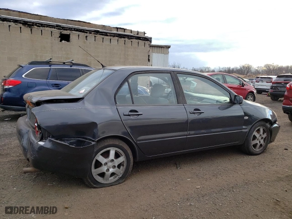 2004 Mitsubishi Lancer LS with VIN JA3AJ36E34U036316, listed as a Copart auction lot 87617655 with 140,855 mi miles and Salvage Title. Bid and sale history available at carsss.com. Image 3.