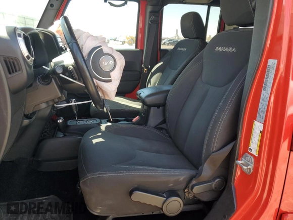 2018 Jeep Wrangler Unlimited Sahara with VIN 1C4HJWEG0JL923216, listed as a Copart auction lot 53347605 with 129,843 mi miles and Salvage title. Bid and sale history available at DreamBid. Image 7.