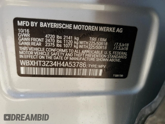 2017 BMW X1 xDrive28i z VIN WBXHT3Z34H4A53786, wystawiony jako Copart lot #54678575 z przebiegiem 86 312 mil mil oraz Szkoda całkowita • Salvage title. Historia ofert i sprzedaży dostępna na DreamBid. Obrazek 13.