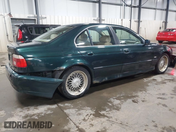 2001 BMW 5 Series 525i with VIN WBADT33481GF40536, listed as a Copart auction lot 48314315 with 165,461 mi miles and Salvage Title. Bid and sale history available at carsss.com. Image 3.