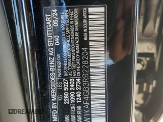 2024 Mercedes-Benz C 300 with VIN W1KAF4GB3RR228204, listed as a Copart auction lot 85807794 with 5,424 mi miles and Salvage Title. Bid and sale history available at DreamBid. Image 13.