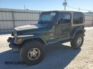 2002 Jeep Wrangler Sahara with VIN 1J4FA59S02P761365, listed as a Copart auction lot 81899144 with 208,429 mi miles and Salvage title. Bid and sale history available at DreamBid. Image 1.