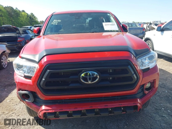 2022 Toyota Tacoma SR with VIN 3TYAX5GN3NT041035, listed as a IAAI auction lot 41975885 with 25,619 mi miles and . Bid and sale history available at DreamBid. Image 12.