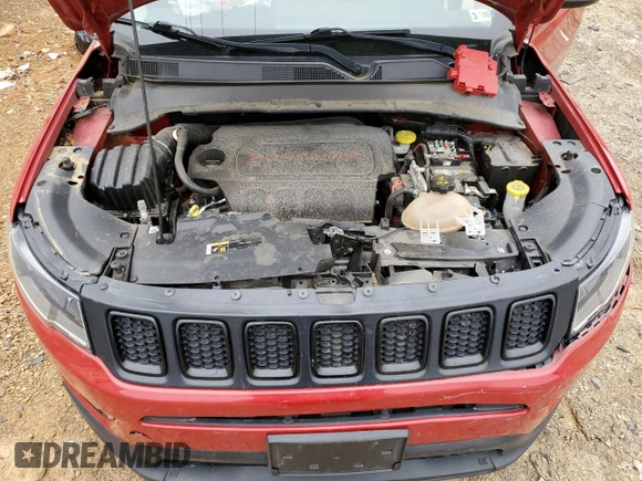 2021 Jeep Compass Altitude with VIN 3C4NJCBB7MT597532, listed as a Copart auction lot 51408535 with 87,085 mi miles and Salvage title. Bid and sale history available at DreamBid. Image 14.