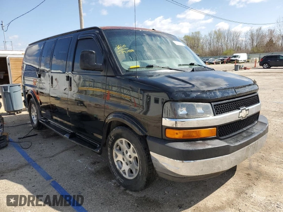 2005 Chevrolet Express Cargo Van YF7 Upfitter with VIN 1GBFG15T151189553, listed as a Copart auction lot 52125375 with 234,494 mi miles and Salvage Title. Bid and sale history available at carsss.com. Image 4.