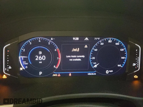 2021 Volkswagen Atlas SEL with VIN 1V2BE2CA1MC220695, listed as a Copart auction lot 55622425 with 48,636 mi miles and Salvage title. Bid and sale history available at DreamBid. Image 9.