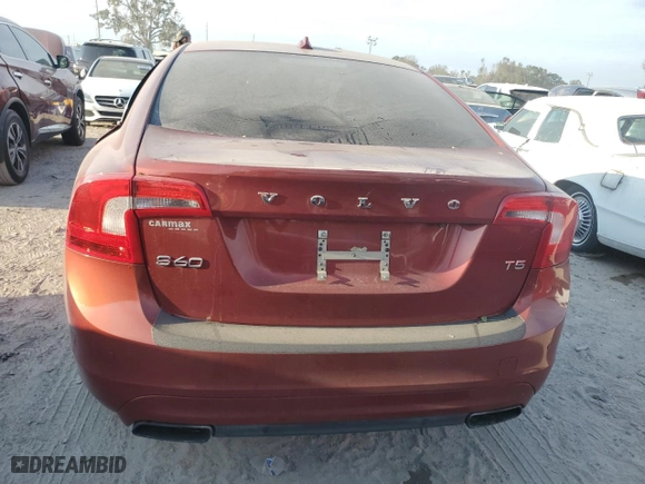 2015 Volvo S60 T5 Drive-E Premier Plus with VIN YV140MFC3F1316631, listed as a Copart auction lot 76162294 with 0 mi miles and Salvage Title. Bid and sale history available at carsss.com. Image 6.