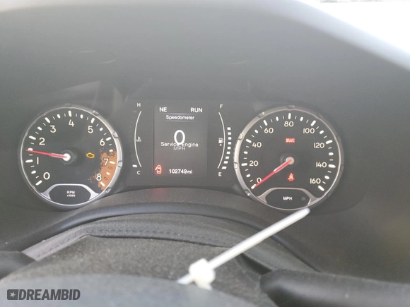 2017 Jeep Renegade Altitude with VIN ZACCJBBH2HPF02734, listed as a Copart auction lot 54343185 with 102,749 mi miles and Clean Title. Bid and sale history available at carsss.com. Image 9.