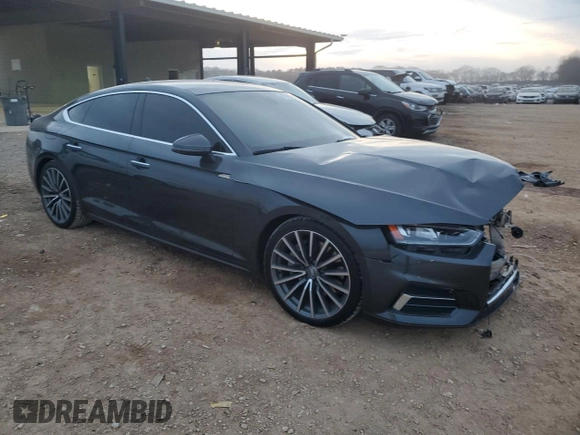 2019 Audi A5 Sportback Premium Plus with VIN WAUBNCF51KA044484, listed as a Copart auction lot 81545513 with 52,655 mi miles. Bid and sale history available at carsss.com. Image 4.