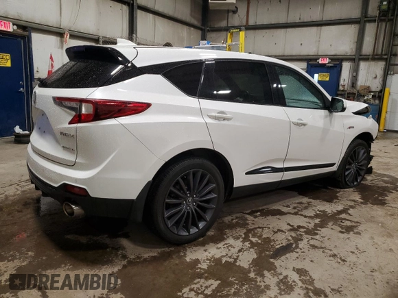 2022 Acura RDX PMC Edition with VIN 5J8TC2H82NL804558, listed as a Copart auction lot 81611344 with 48,742 mi miles and Salvage Title. Bid and sale history available at carsss.com. Image 3.