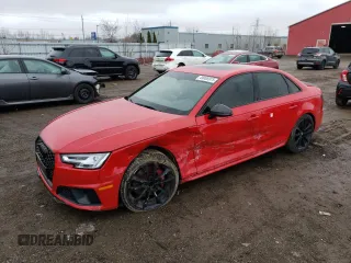2019 Audi S4 Prestige with VIN WAUC4AF43KA045638, listed as a Copart auction lot 49085975 with 67,902 mi miles and Salvage Title. Bid and sale history available at carsss.com. Image 1.