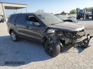 2016 Ford Utility Police Interceptor with VIN 1FM5K8AR9GGD04338, listed as a Copart auction lot 75249224 with 0 mi miles and Salvage Title. Bid and sale history available at carsss.com. Image 4.
