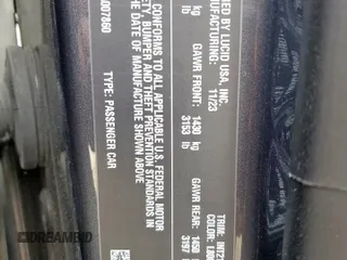 2023 Lucid Air Pure z VIN 50EA1PFA3PA007860, wystawiony jako Copart lot #55330695 z przebiegiem 11 340 mil mil oraz Szkody całkowita. Historia ofert i sprzedaży dostępna na DreamBid. Obrazek 13.