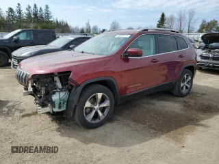 2020 Jeep Cherokee Limited with VIN 1C4PJMDX9LD568898, listed as a Copart auction lot 53698315 with 222,281 mi miles and Clean Title. Bid and sale history available at carsss.com. Image 1.