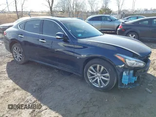 2019 Infiniti Q70 Luxe with VIN JN1BY1AR3KM585157, listed as a IAAI auction lot 41772572 with 86,234 mi miles and . Bid and sale history available at DreamBid. Image 1.