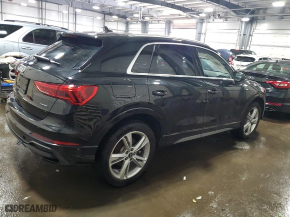 2023 Audi Q3 S line Premium Plus with VIN WA1EECF39P1075210, listed as a Copart auction lot 88783675 with 12,414 mi miles and Salvage Title. Bid and sale history available at carsss.com. Image 3.