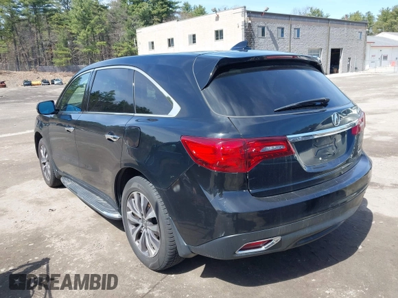 2016 Acura MDX w/Tech with VIN 5FRYD4H4XGB044488, listed as a IAAI auction lot 41963890 with 168,386 mi miles. Bid and sale history available at carsss.com. Image 14.