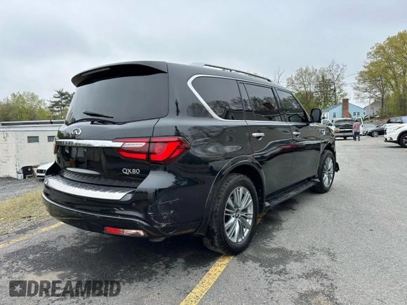 2021 Infiniti QX80 Premium Select with VIN JN8AZ2AF6M9718439, listed as a Copart auction lot 55782665 with 70,168 mi miles and Clean Title. Bid and sale history available at DreamBid. Image 3.