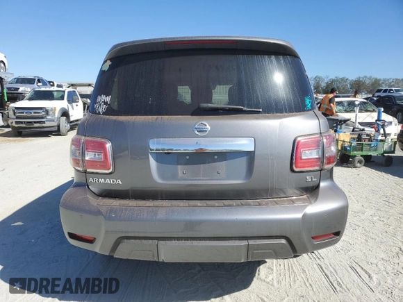 2020 Nissan Armada SV with VIN JN8AY2ND1LX017815, listed as a Copart auction lot 76113454 with 112,407 mi miles and Salvage Title. Bid and sale history available at carsss.com. Image 7.