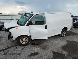 2019 Chevrolet Express Cargo with VIN 1GCWGAFG1K1142337, listed as a Copart auction lot 61009095 with Not provided miles and Salvage title. Bid and sale history available at DreamBid. Image 1.