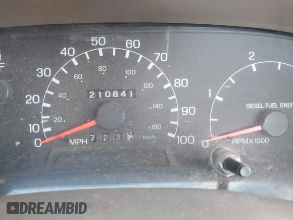 1999 Ford Super Duty F-250 XL with VIN 1FTNW21F7XEA71082, listed as a IAAI auction lot 41665200 with 210,841 mi miles. Bid and sale history available at carsss.com. Image 7.
